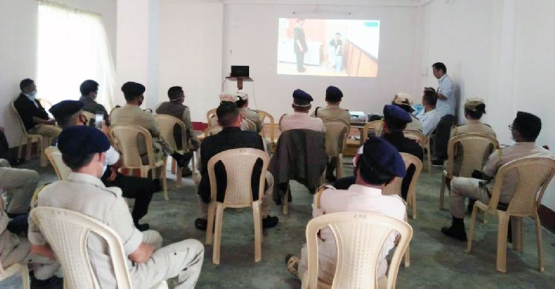 Police personnel and NST drivers attending the training held at Conference Hall, Chief Medical Officer Office, Mokokchung on July 10. (Photo Courtesy: CMO office Mokokchung)